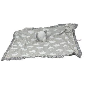 PARENTS CHOICE Gray Elephant Clouds Stars Baby Blanket Plush